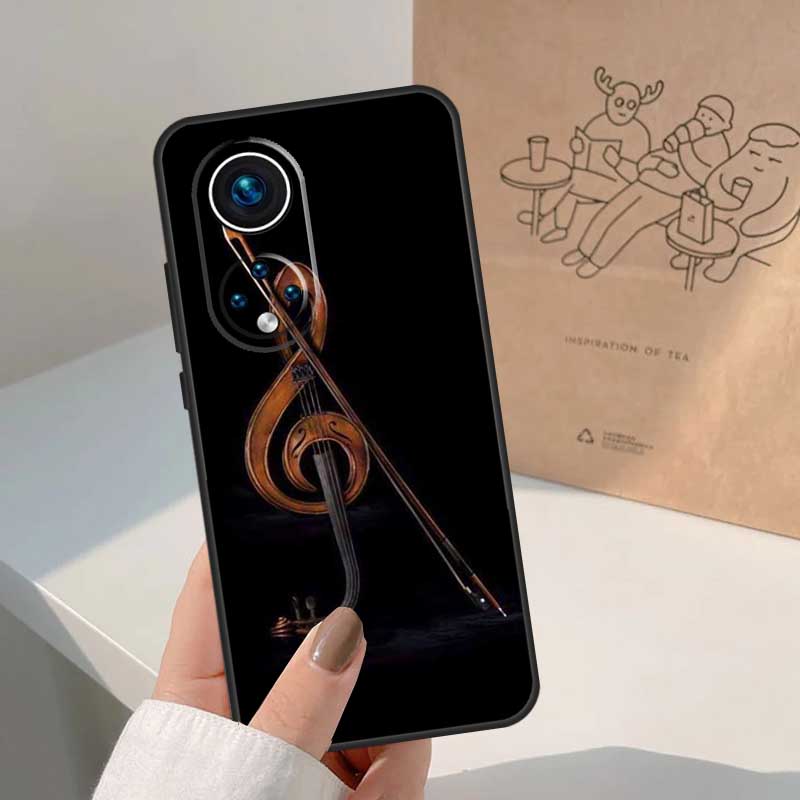 Элегантные скрипки смычок ноты Для Honor Magic 7 Lite 5 6 8 Pro Чехол Для Honor 400 200 90 70 50 X8c X8b X9a X9b X9c X9d Win