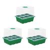 6/12 Hole Flower Plant Seed Grows Box Seed Propagation Container Garden Grow Germination Box with Biodegradable Seed Nursery Bag
