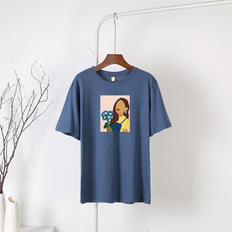 Hirsionsan новая футболка в стиле Харадзюку с графическим принтом, женская футболка из 100% хлопка с короткими рукавами, летний мягкий пуловер большого размера, топ