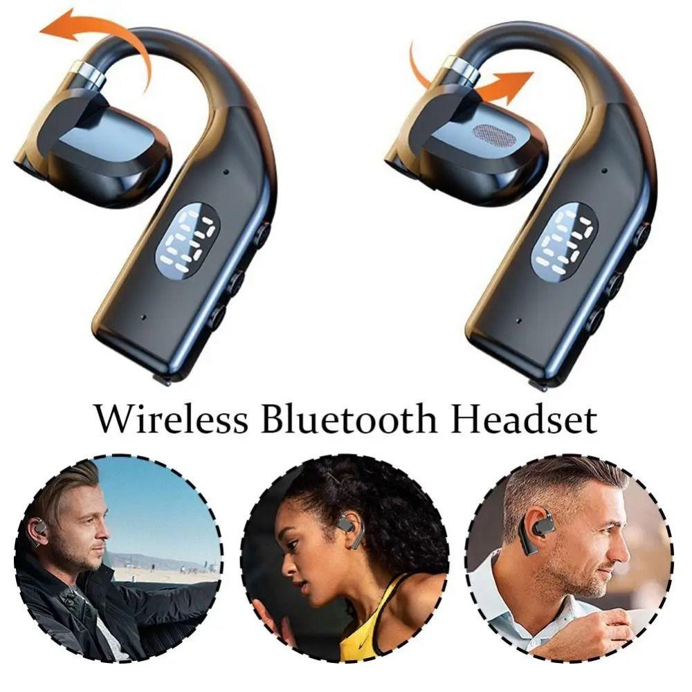 Bluetooth 5.4 Gaming Headset With Microphone HiFi Stereo Earbuds Sports Headset Earhook  Gaming