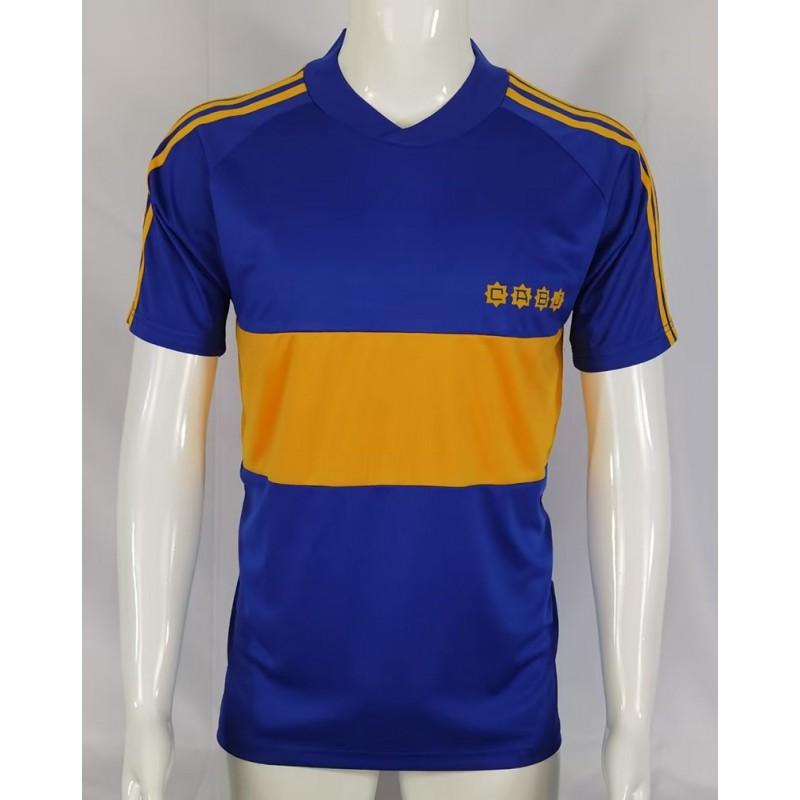 Boca Juniors Retro Soccer Jersey 10 Riquelme 9 Palermo 97-98 Maradona Short Sleeve Long Football Shirt