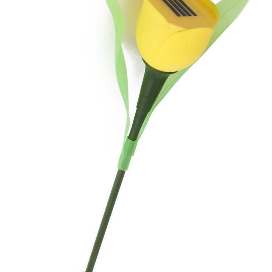 Solar Tulip Lawn Light With Ip44 Protection Long-lasting 16 Hour Illumination
