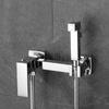 Bidet Faucet Set Black Wall Mounted Hot Cold Bidet faucet High Pressure toilet gun Brass Bathroom Square Gold Chrome Shower Tap