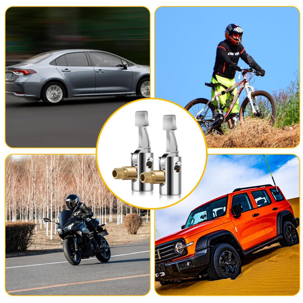 Адаптер для шланга накачивающего патрона для шин, фиксатор патрона для шин, насадка для воздушного компрессора 2 шт.