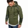 2025 Autumn and Winter Hooded Men's Leather Casual Personality Fashionable Sweatshirt Splicing Jacket Casual Versatile Pullover