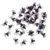 50Pcs Small Black Plastic Fake Spider Toys Halloween Funny Joke Prank Props