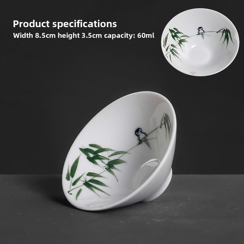 Сине-белый расписанный вручную тонкий шинный стакан для шляпы керамический чайный сервиз Кунг-фу маленькая чайная чашка одинарная чайная чашка чайная чашка большая мастер-чашка