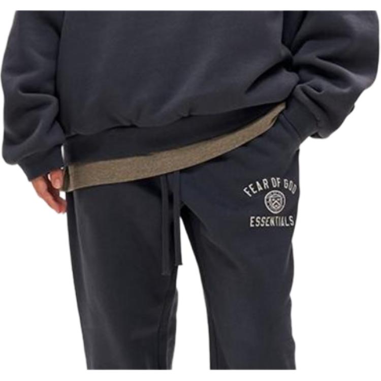 Fear of God Essentials Флисовая толстовка с круглым вырезом Морская мужская одежда Синий 192HO246264F