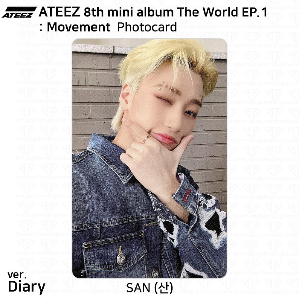 ATEEZ 8-й мини-альбом The World EP.1 : Официальное удостоверение личности движения Фотокарта КПОП