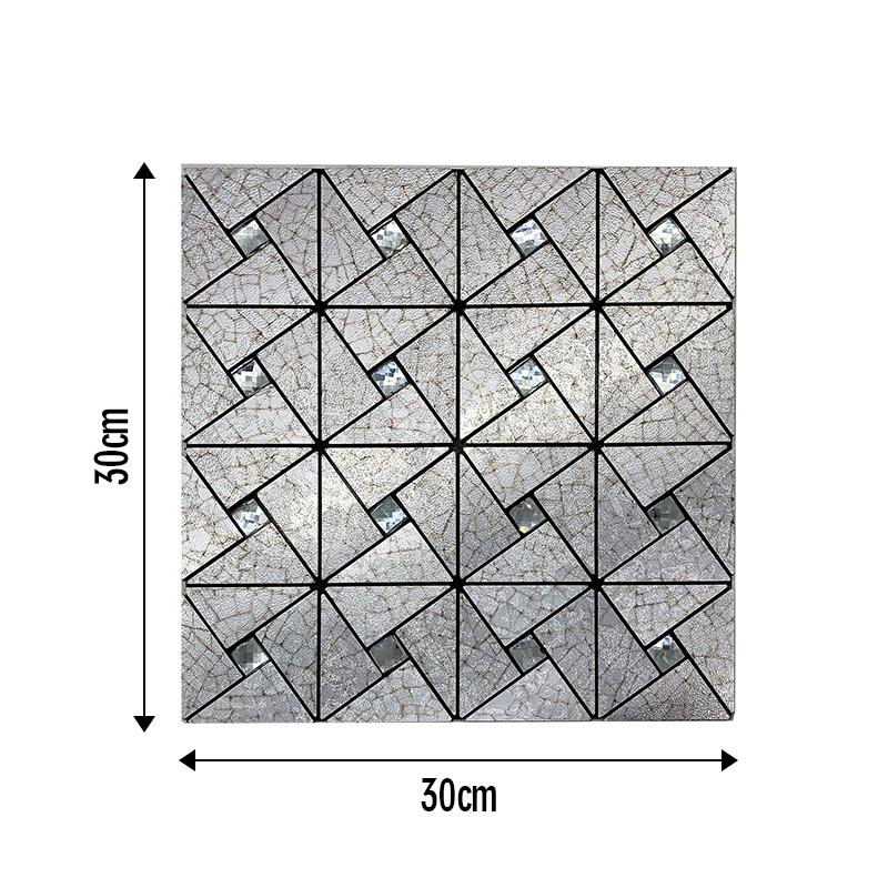 Наклейка на стену из металлической мозаики в европейском стиле, самоклеящаяся настенная плитка, фартук для гостиной, фон для телевизора, настенный декор, мозаичная палочка