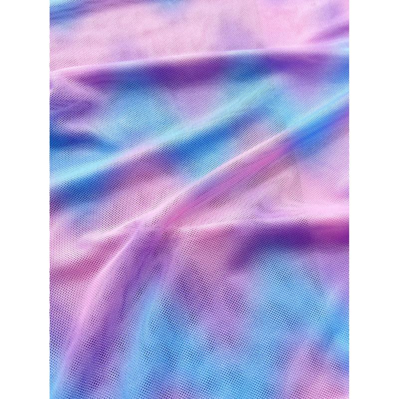 Красочный принт, 3 шт., высокая юбка с завязками, комплект бикини, женский купальник, стринги на шнуровке, купальник, купальный костюм с крестообразным нажатием