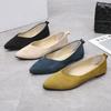 Genuine Leather Multi-color Low-heeled Women's Shoes Round Toe Flat Bottom Shallow Cut Single Shoe Casual Versatile Loafers