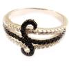 Silver Ring 'Scarlett' Black White