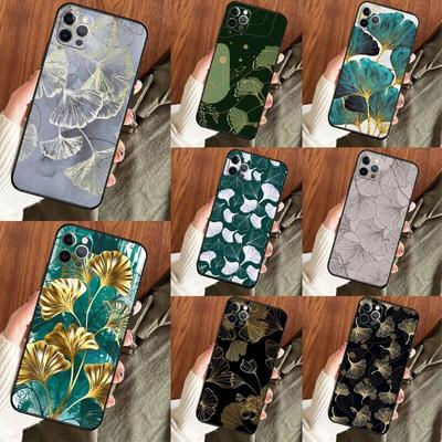 Чехол для телефона Ginkgo Leaf Gold Fol Art для iPhone Samsung Galaxy Redmi Xiaomi Oppo OnePlus Note SA 7 8 9 10 11 12 13 14 20 21 22 23 53 54 Pro Max Ultra