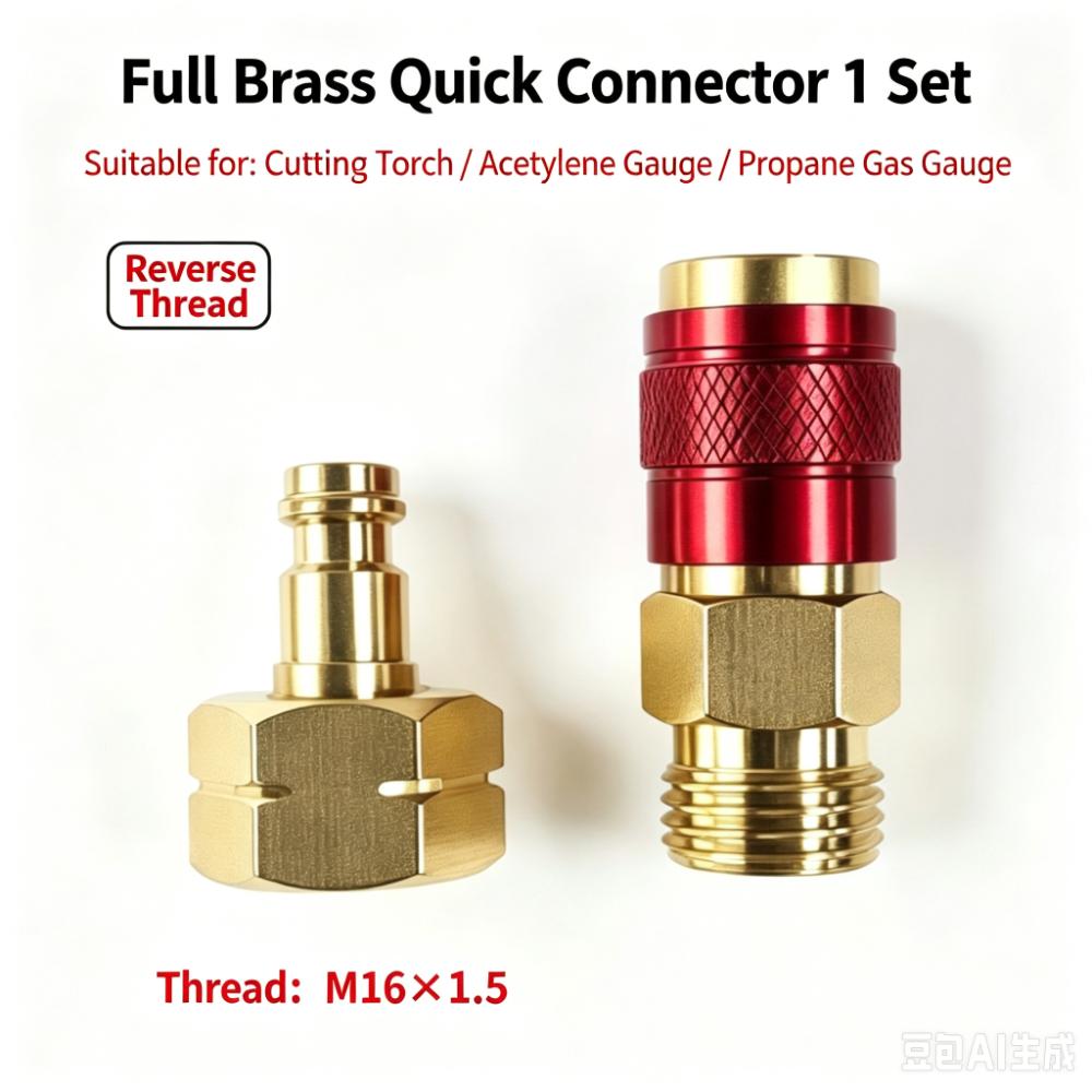 Heavy Duty Gas Hose Quick Connector Quick Release Gas Coupler Set Fuel Gas Equipment