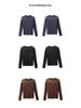 Women's Retro Beaded Black Mesh Long Sleeve Slimming Top - 2023 Spring/Autumn Collection