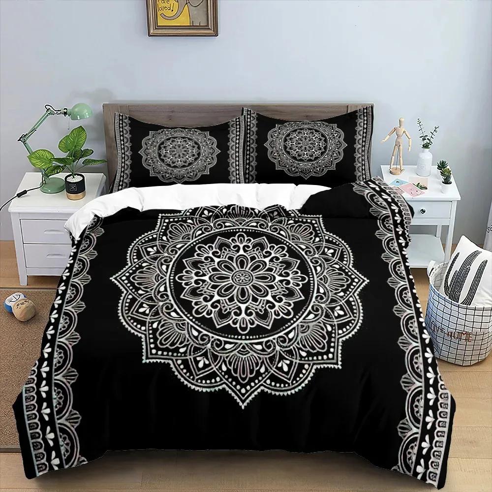 Комплект постельного белья Mandala King Queen Twin Full Size Moon Sun Eye Boho Chic Floral полиэстеровый комплект постельного белья для мальчиков