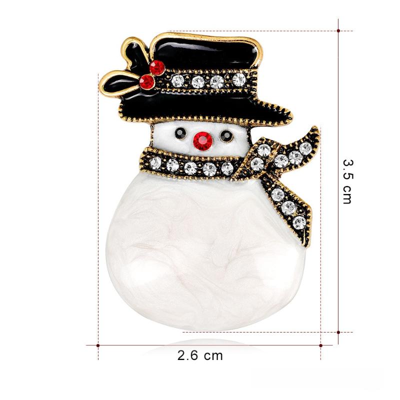 Cute Christmas Snowman Brooch Fashion Versatile Alloy Creative Mini Brooch Women'S Costume Accessories Trendy Corsage Gift