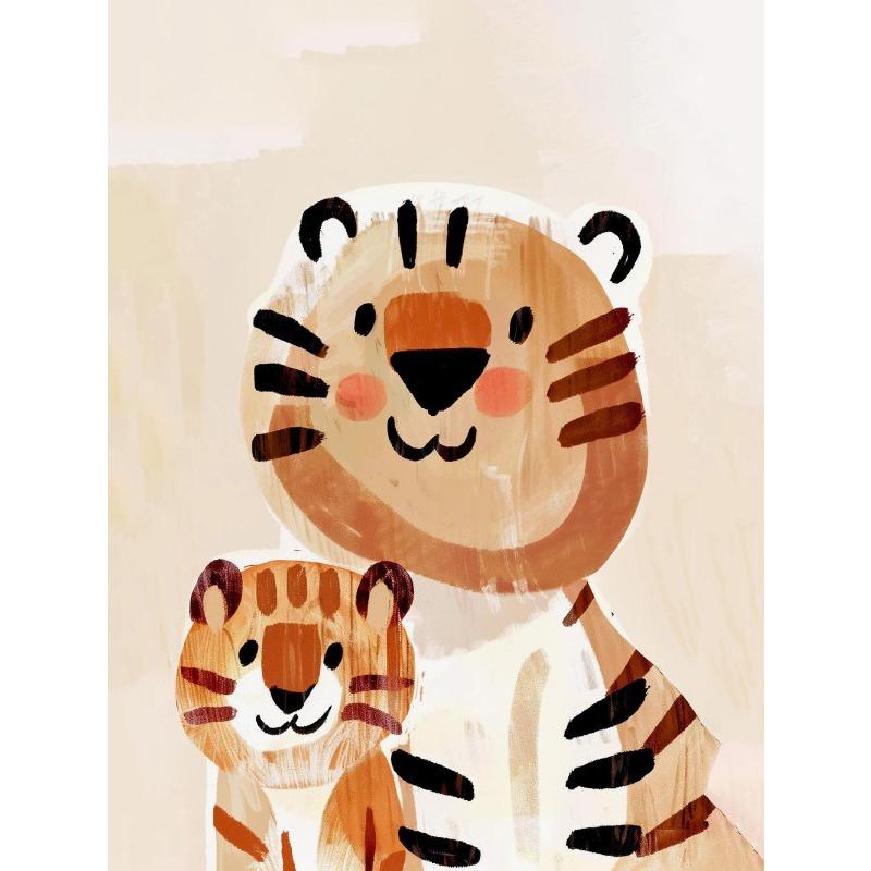 Забавные Милые Мультяшные Животные Минималистичные Скандинавские Постеры Принты Холст Живопись Настенное Искусство Картина Гостиная Детский Сад Домашний Декор