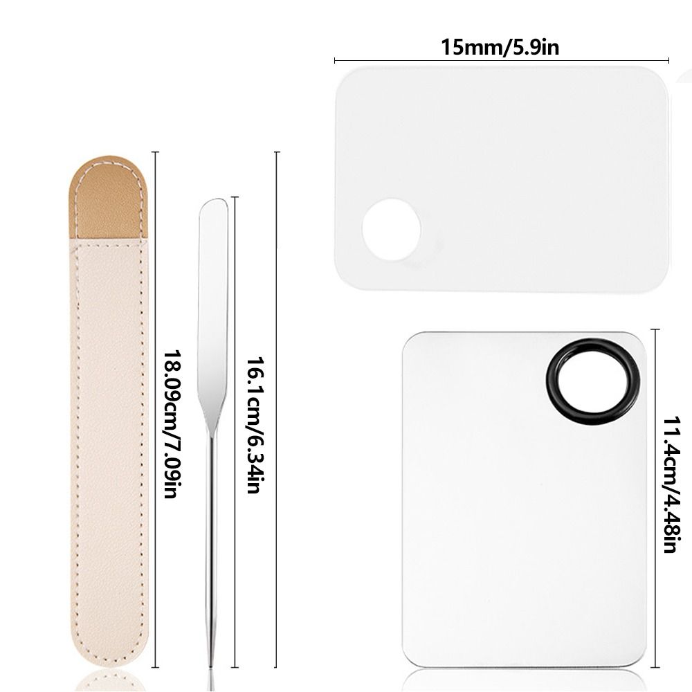 PU Cover Cosmetic Spatula Tool Makeup Spatula Korean Set Makeup Mixing Palettes Make Up Palette