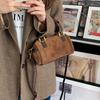 Fashion New Small Square Bag Shoulder Bags Brown Niche Retro Velvet Surface Leisure Versatile Trend Lady Crossbody Bags