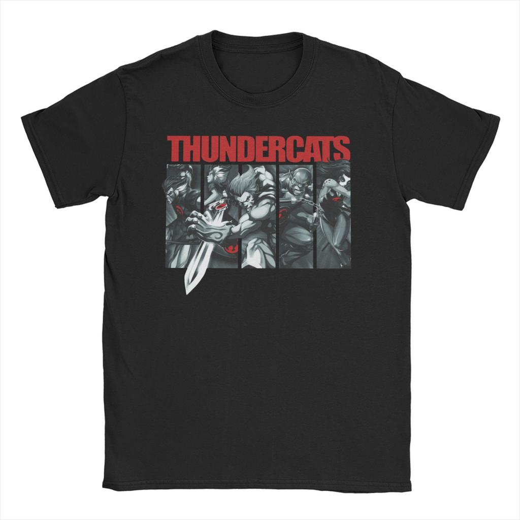 Men Womens ThunderCats T Shirt Panthro Cheetara Tygra 80s Retro Cartoon Pure Cotton Clothes Vintage Tee Shirt Graphic TShirts