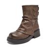 2025 Platform Women Mid Calf Boots Fashionable Versatile Anti Slip Short Shoes Autumn Winter Casual Comfortable Women Boots