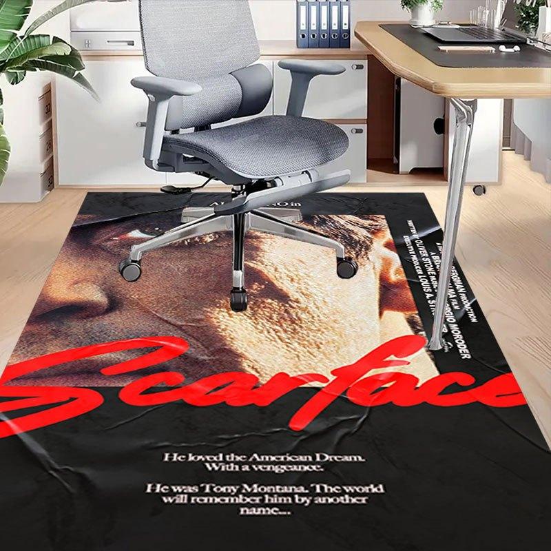 1 шт. Коврик для офисного кресла Scarface, Мягкий, Удобный, Всесезонный, Идеально подходит для дома, спальни или офисного декора, Идеальный подарок для