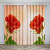 3D Печатные Шторы Красочные Красивые Цветы Печати Шторы Шторы Украшения Дома С Крючком Полиэстеровая Ткань