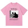 2026 Summer Unisexs Fun Cat Letter Printed Round Neck Short Sleeve Neutral 100 Cotton Soft Breathable Daily Tshirt Large