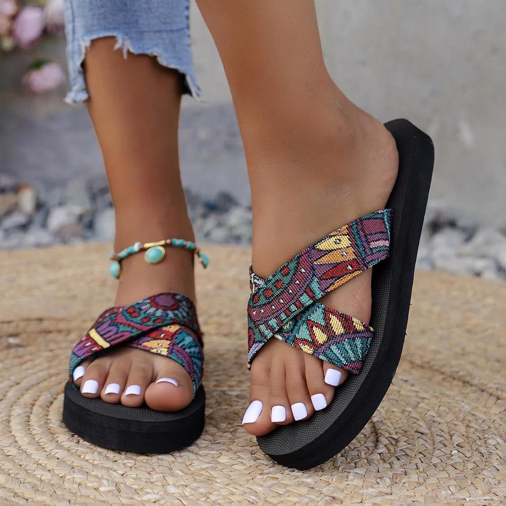 Summer Women's Flat Slippers Open Toe Platform EVA Slides Shoes for Women Outdoor Women's Causal Shoes Plus Size Light Sandals