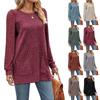 Ladies' New Versatile Work Four Seasons Leisure Daily Sexy Beautiful Loose Top Long Sleeve T-Shirt