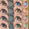 Цветные контактные линзы Цветные контактные линзы Ярко-голубые линзы Цветные контактные линзы Коричневый натуральный макияж глаз Цветные линзы 2 шт.