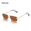 Rimless Butterfly Sunglasses Vintage Metal Frame Gradient Sun Glass Fashion Oversized UV400 Protection Shades Ladies Y2K Eyewear