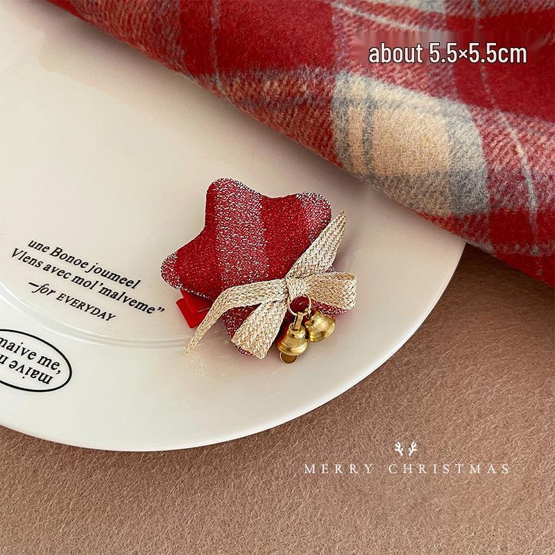 Женская рождественская плюшевая шапка, повязка на голову, аксессуары для волос