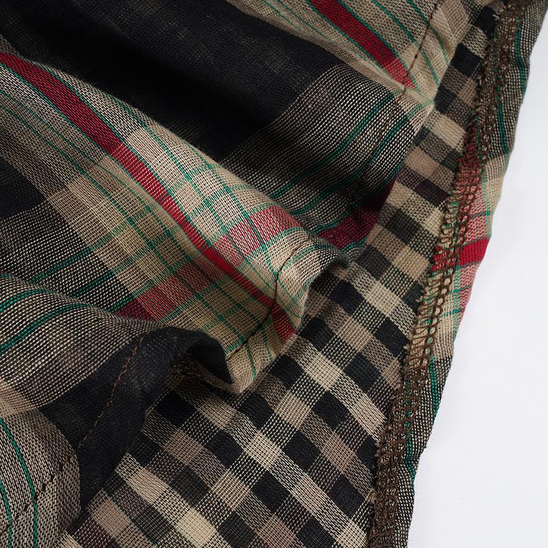 Американский уличный стиль Клетчатая пэчворк мини-юбка с низкой посадкой