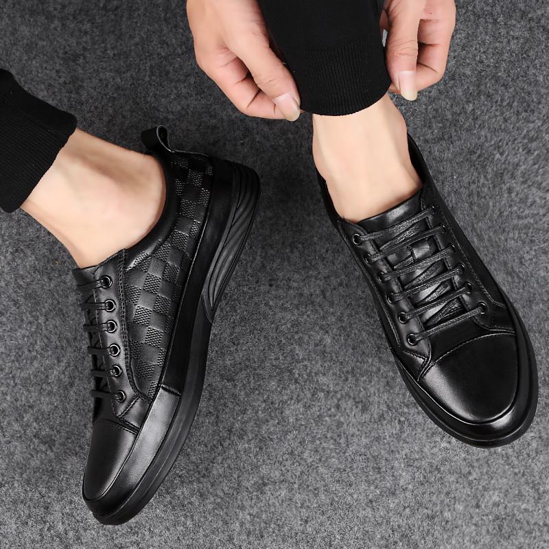 Модные Новые Трендовые Мужские Повседневные Туфли Кроссовки из Натуральной Кожи Высокого Качества Мужская Обувь для Скейтборда На Все Случаи Жизни Tenis Masculino Тренеры