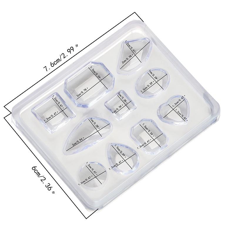 Aomily DIY Handmade Jewelry Mold Necklace Eardrop Gemstones Fondant Cake Chocolate Mould Container Crystal Drop Resin Soap Molds