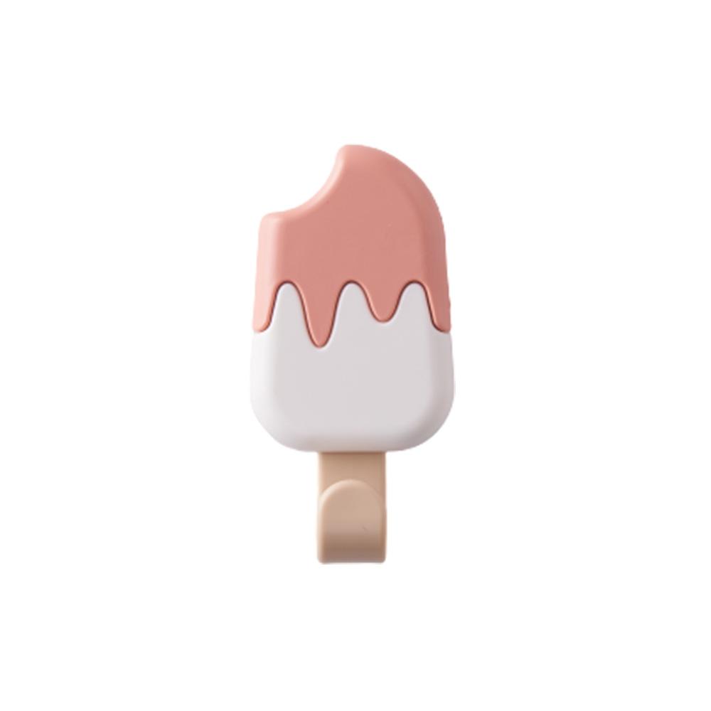 Novelty Ice Cream Plastic Adhesive Wall Mount Drill Free Bathroom Hook