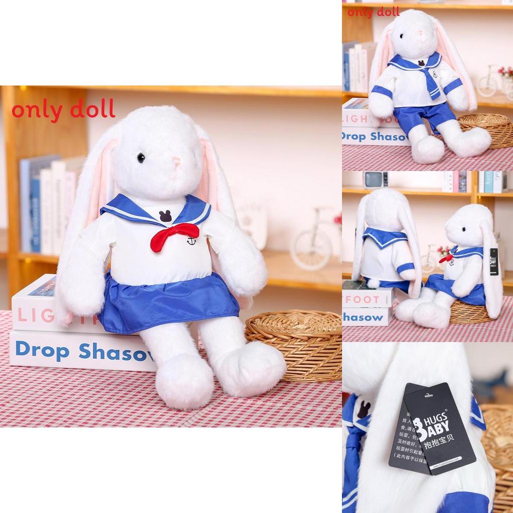 Милый мультяшный кролик в матросском костюме, плюшевая кукла-игрушка для детей, подарок и декор для дома