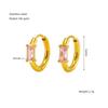 2025 New Zircon Colored Earrings Gold Plated Earrings Vintage Popular Premium Design Sense Earrings