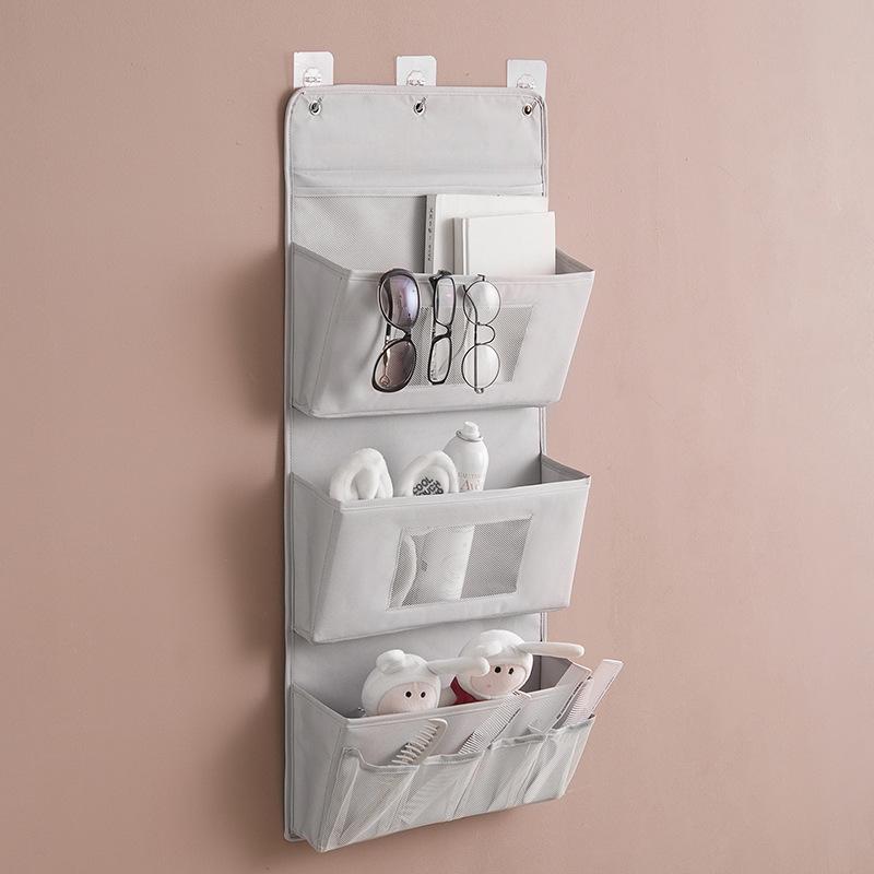 Creative Storage Bag Multi-layer Oxford Fabric Hanging Bag Door Hanging Pocket Cosmetic Organizer Dormitory Storage Hanger Bag