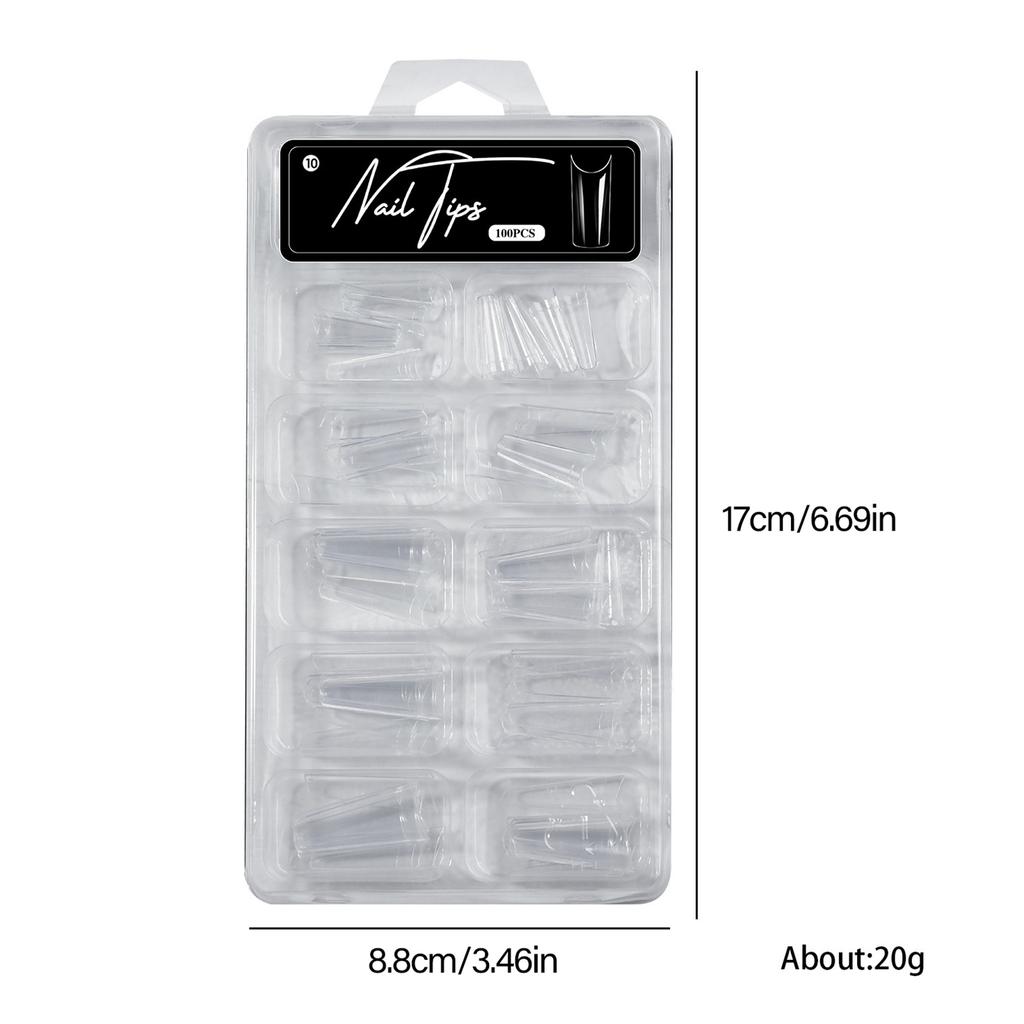 Накладные ногти Alomd/Coffin/Square/Stiletto, прозрачные акриловые накладные ногти, 10 размеров, накладные ногти для самостоятельного наращивания ногтей