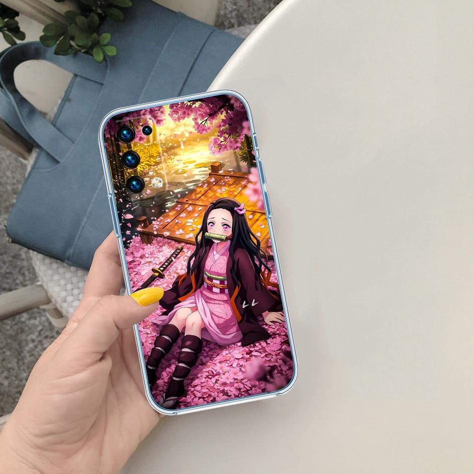 BF36 D-Demon S-Slayer Soft Shell Transparent Phone Case for Motorola Moto G7 G8 G9 G84 G85 G73 G24 G15 Z2 Play Power Plus