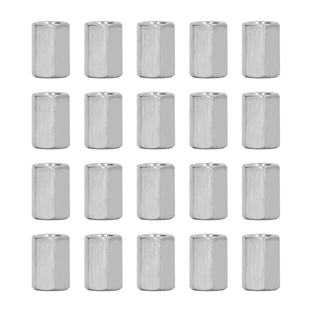 20PCS Hex Coupling Nuts 304 Stainless Steel Thread Rod Connection Nut for Bolts Studs Screws