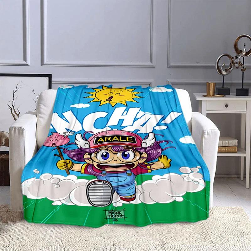 DR Slump Arale Chan Anime Printed Blanket Children's Warm Blanket Soft and Comfortable Blanket Home Travel Blanket