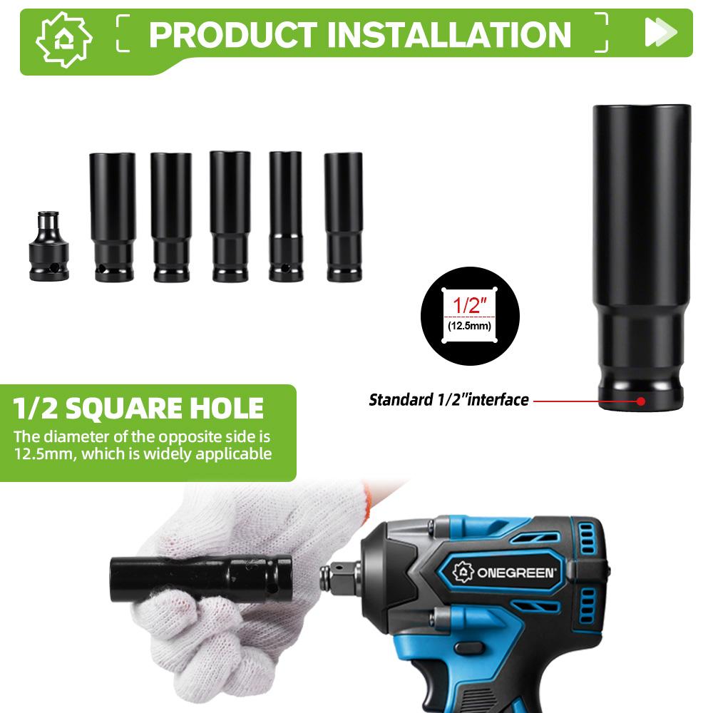 ONEGREEN Бесщеточный Электрический Ударный Гайковерт 1000 Нм 1/2" Беспроводная Дрель-Шуруповерт Инструмент для Ремонта Автомобиля Для Аккумулятора Makita Штырь