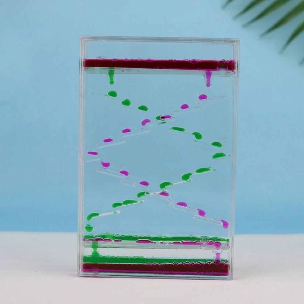 Colorful Dynamic Slime Flow Timer Square Two-color Sandglass Timer Water Drop Timer Home Decor