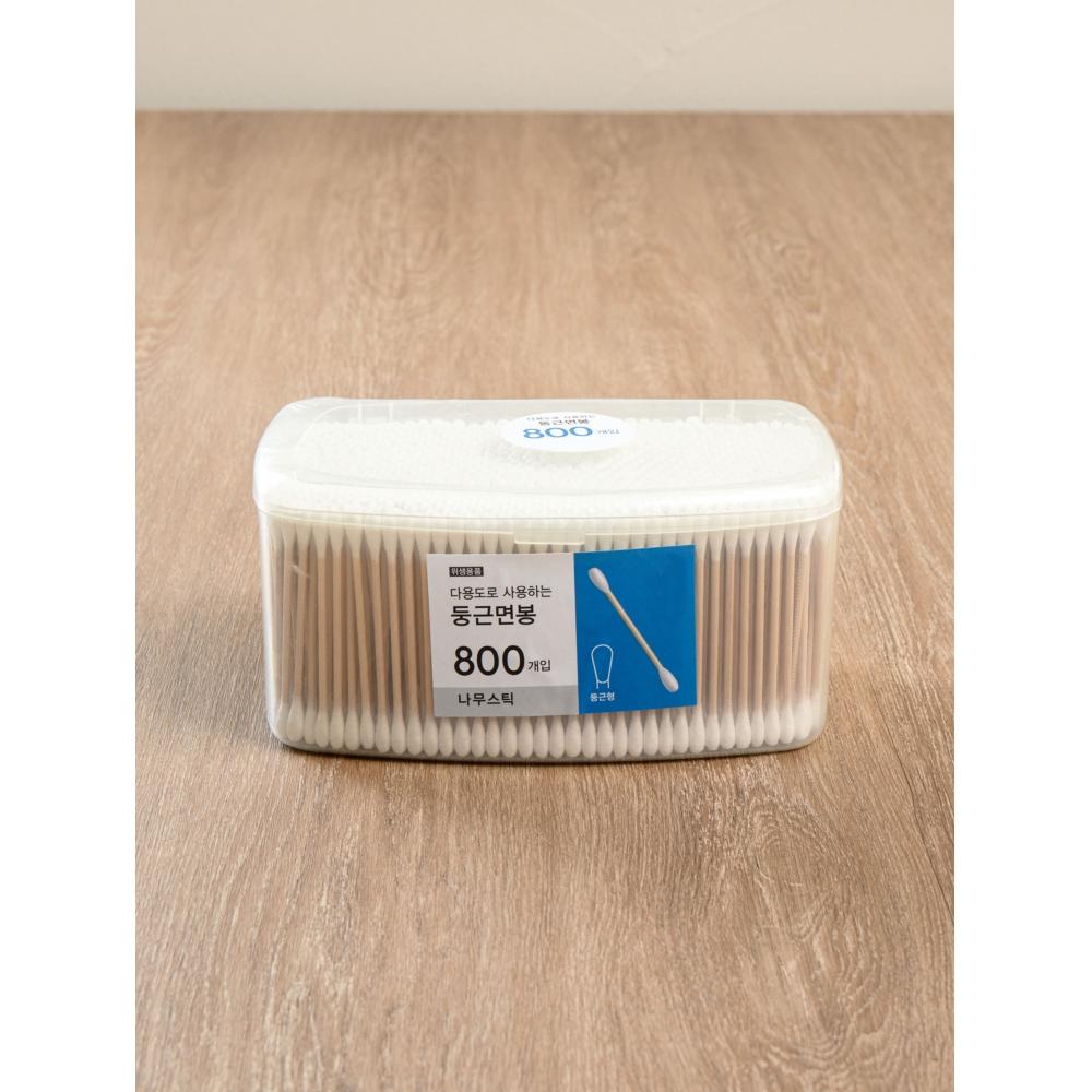 Daiso Square Case Деревянный тампон 800 шт.