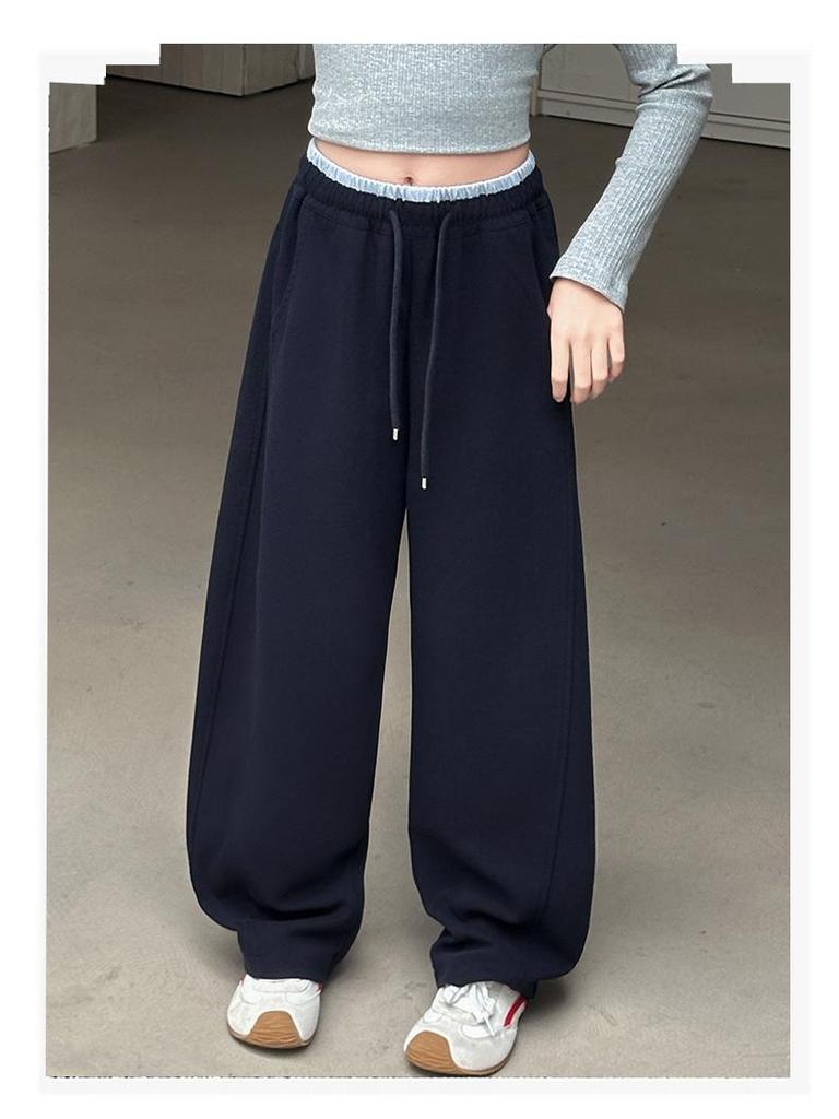 Спортивные брюки-палаццо для девочек - Весна/Осень 2025 Повседневные спортивные брюки для учениц начальной школы